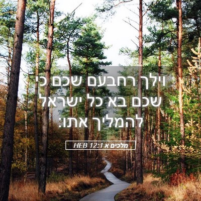 Picture 05 - מלכים א 12:1 HEB - וילך רחבעם שכם כי שכם בא כל - Bible Verse Picture