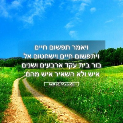 Picture 05 - מלכים ב 10:14 HEB - ויאמר תפשום חיים ויתפשום - Bible Verse Picture