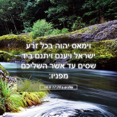 Picture 05 - מלכים ב 17:20 HEB - וימאס יהוה בכל זרע ישראל - Bible Verse Picture