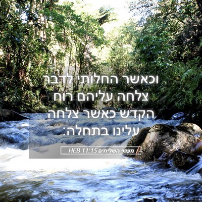 Picture 05 - מעשי השליחים 11:15 HEB - וכאשר החלותי לדבר צלחה - Bible Verse Picture