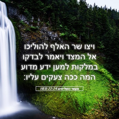 Picture 05 - מעשי השליחים 22:24 HEB - ויצו שר האלף להוליכו אל - Bible Verse Picture