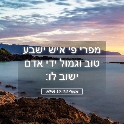 Picture 05 - משלי 12:14 HEB - מפרי פי איש ישבע טוב וגמול - Bible Verse Picture