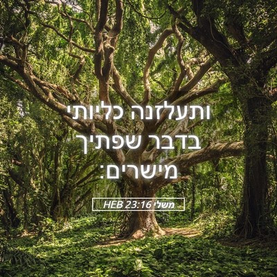 Picture 05 - משלי 23:16 HEB - ותעלזנה כליותי בדבר שפתיך - Bible Verse Picture