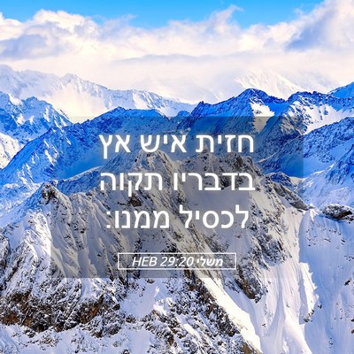 Picture 05 - משלי 29:20 HEB - חזית איש אץ בדבריו תקוה - Bible Verse Picture