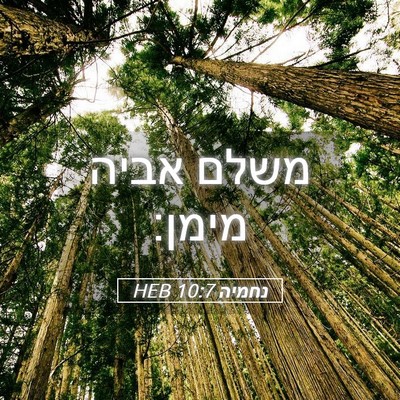 Picture 05 - נחמיה 10:7 HEB - משלם אביה - Bible Verse Picture