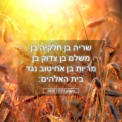 Picture 05 - נחמיה 11:11 HEB - שריה בן חלקיה בן משלם בן - Bible Verse Picture