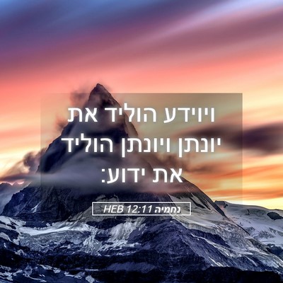 Picture 05 - נחמיה 12:11 HEB - ויוידע הוליד את יונתן - Bible Verse Picture