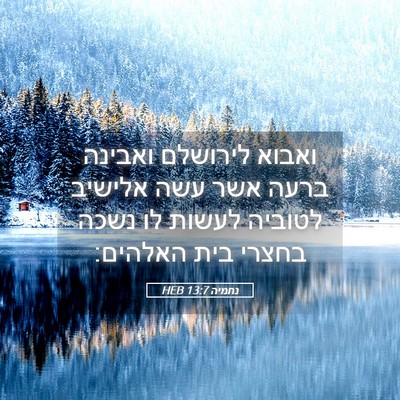 Picture 05 - נחמיה 13:7 HEB - ואבוא לירושלם ואבינה ברעה - Bible Verse Picture