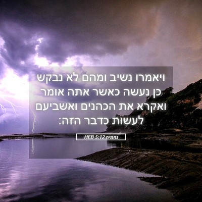 Picture 05 - נחמיה 5:12 HEB - ויאמרו נשיב ומהם לא נבקש כן - Bible Verse Picture
