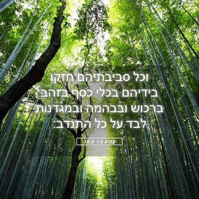 Picture 05 - עזרא 1:6 HEB - וכל סביבתיהם חזקו בידיהם - Bible Verse Picture