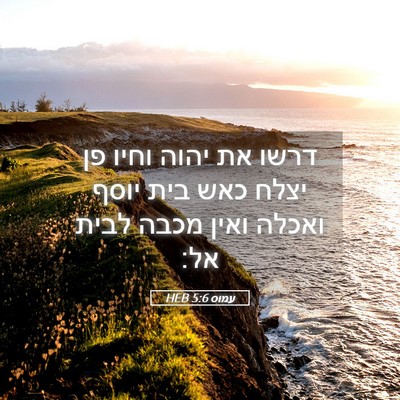 Picture 05 - עמוס 5:6 HEB - דרשו את יהוה וחיו פן יצלח - Bible Verse Picture