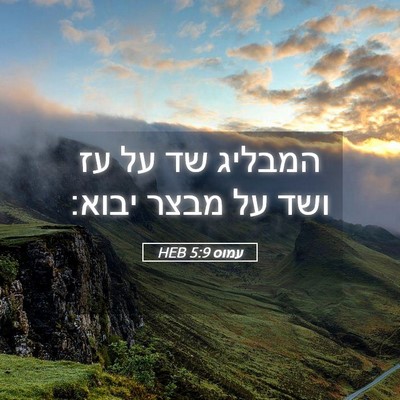 Picture 05 - עמוס 5:9 HEB - המבליג שד על עז ושד על מבצר - Bible Verse Picture