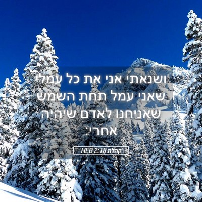 Picture 05 - קהלת 2:18 HEB - ושנאתי אני את כל עמלי שאני - Bible Verse Picture