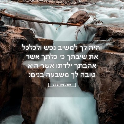 Picture 05 - רות 4:15 HEB - והיה לך למשיב נפש ולכלכל את - Bible Verse Picture
