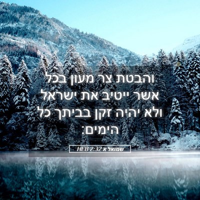 Picture 05 - שמואל א 2:32 HEB - והבטת צר מעון בכל אשר ייטיב - Bible Verse Picture