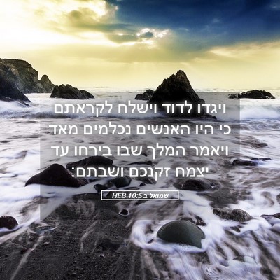 Picture 05 - שמואל ב 10:5 HEB - ויגדו לדוד וישלח לקראתם כי - Bible Verse Picture