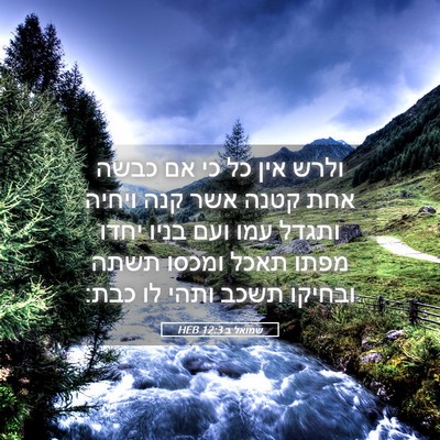 Picture 05 - שמואל ב 12:3 HEB - ולרש אין כל כי אם כבשה אחת - Bible Verse Picture