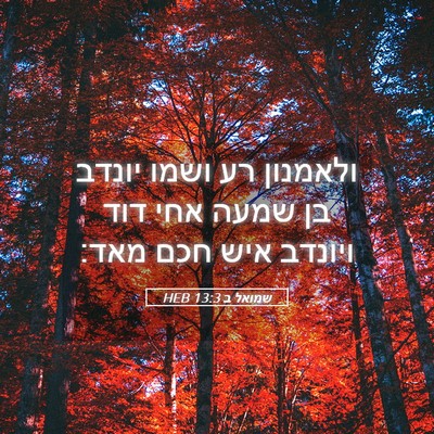 Picture 05 - שמואל ב 13:3 HEB - ולאמנון רע ושמו יונדב בן - Bible Verse Picture