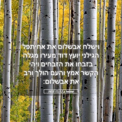 Picture 05 - שמואל ב 15:12 HEB - וישלח אבשלום את אחיתפל - Bible Verse Picture