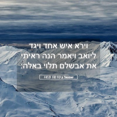 Picture 05 - שמואל ב 18:10 HEB - וירא איש אחד ויגד ליואב - Bible Verse Picture