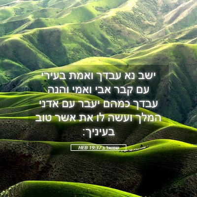 Picture 05 - שמואל ב 19:37 HEB - ישב נא עבדך ואמת בעירי עם - Bible Verse Picture