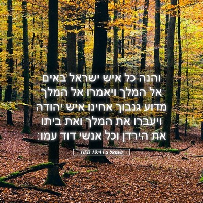 Picture 05 - שמואל ב 19:41 HEB - והנה כל איש ישראל באים אל - Bible Verse Picture