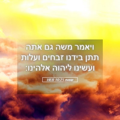 Picture 05 - שמות 10:25 HEB - ויאמר משה גם אתה תתן בידנו - Bible Verse Picture