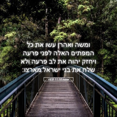 Picture 05 - שמות 11:10 HEB - ומשה ואהרן עשו את כל המפתים - Bible Verse Picture