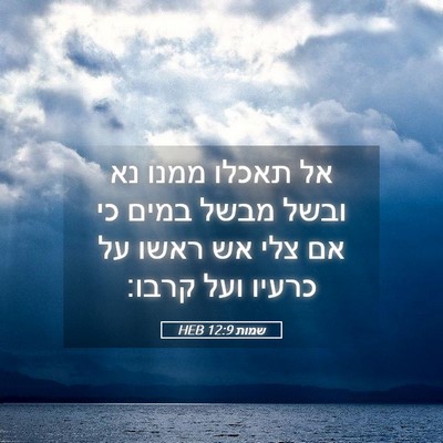 Picture 05 - שמות 12:9 HEB - אל תאכלו ממנו נא ובשל מבשל - Bible Verse Picture