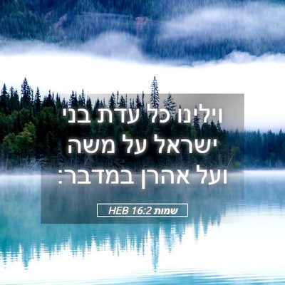 Picture 05 - שמות 16:2 HEB - וילינו כל עדת בני ישראל על - Bible Verse Picture