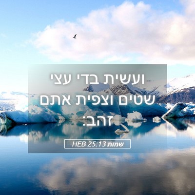 Picture 05 - שמות 25:13 HEB - ועשית בדי עצי שטים וצפית - Bible Verse Picture