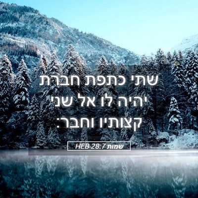 Picture 05 - שמות 28:7 HEB - שתי כתפת חברת יהיה לו אל - Bible Verse Picture