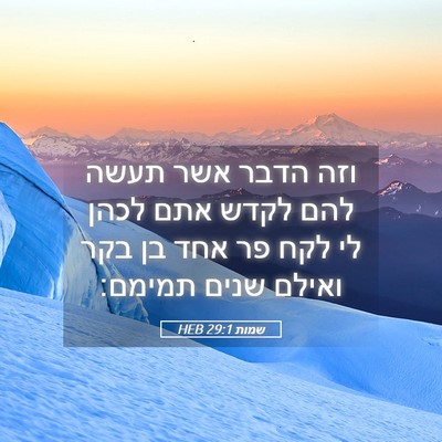 Picture 05 - שמות 29:1 HEB - וזה הדבר אשר תעשה להם לקדש - Bible Verse Picture
