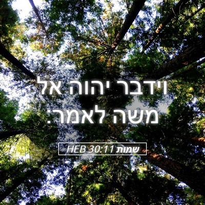 Picture 05 - שמות 30:11 HEB - וידבר יהוה אל משה - Bible Verse Picture