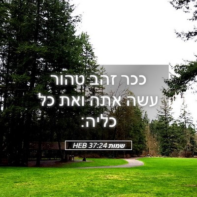 Picture 05 - שמות 37:24 HEB - ככר זהב טהור עשה אתה ואת כל - Bible Verse Picture