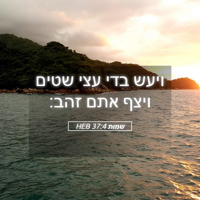 Picture 05 - שמות 37:4 HEB - ויעש בדי עצי שטים ויצף אתם - Bible Verse Picture