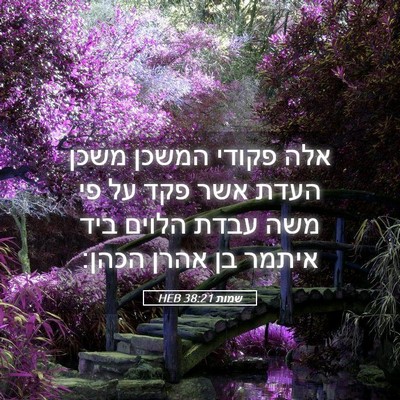 Picture 05 - שמות 38:21 HEB - אלה פקודי המשכן משכן העדת - Bible Verse Picture