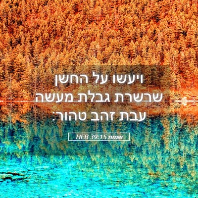 Picture 05 - שמות 39:15 HEB - ויעשו על החשן שרשרת גבלת - Bible Verse Picture
