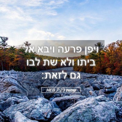 Picture 05 - שמות 7:23 HEB - ויפן פרעה ויבא אל ביתו ולא - Bible Verse Picture