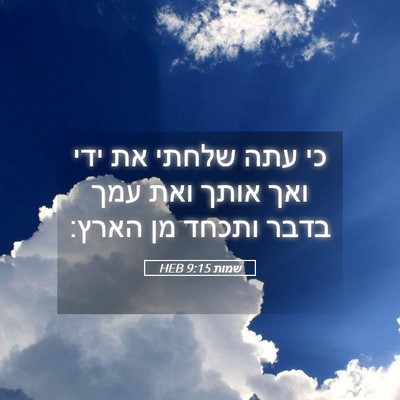 Picture 05 - שמות 9:15 HEB - כי עתה שלחתי את ידי ואך - Bible Verse Picture