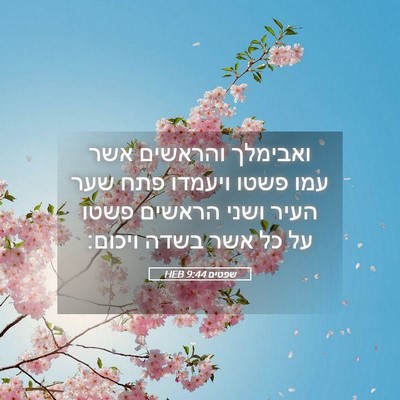 Picture 05 - שפטים 9:44 HEB - ואבימלך והראשים אשר עמו - Bible Verse Picture
