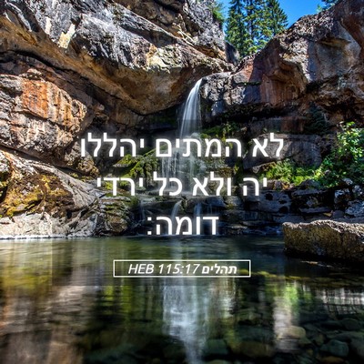 Picture 05 - תהלים 115:17 HEB - לא המתים יהללו יה ולא כל - Bible Verse Picture