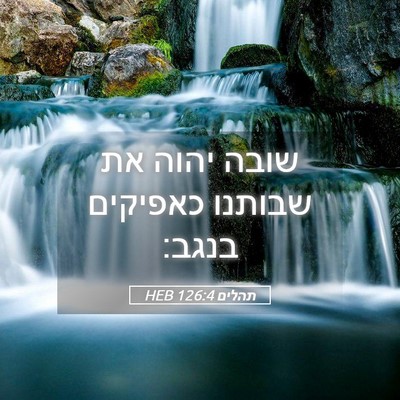 Picture 05 - תהלים 126:4 HEB - שובה יהוה את שבותנו - Bible Verse Picture