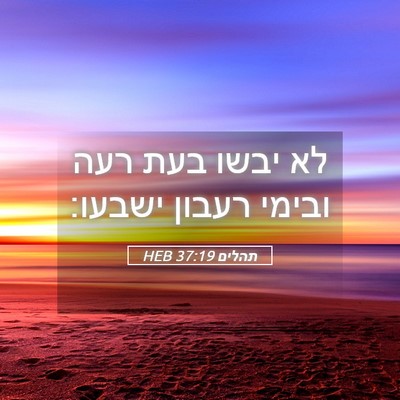 Picture 05 - תהלים 37:19 HEB - לא יבשו בעת רעה ובימי רעבון - Bible Verse Picture