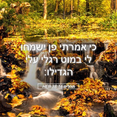 Picture 05 - תהלים 38:16 HEB - כי אמרתי פן ישמחו לי במוט - Bible Verse Picture