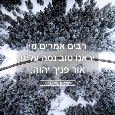 Picture 05 - תהלים 4:6 HEB - רבים אמרים מי יראנו טוב נסה - Bible Verse Picture