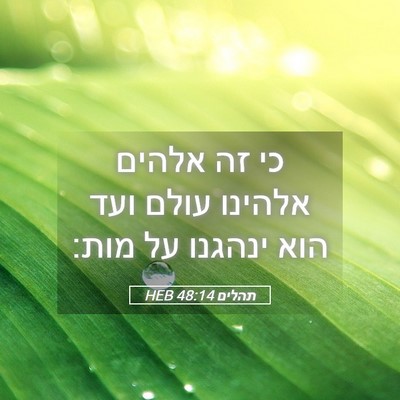 Picture 05 - תהלים 48:14 HEB - כי זה אלהים אלהינו עולם ועד - Bible Verse Picture