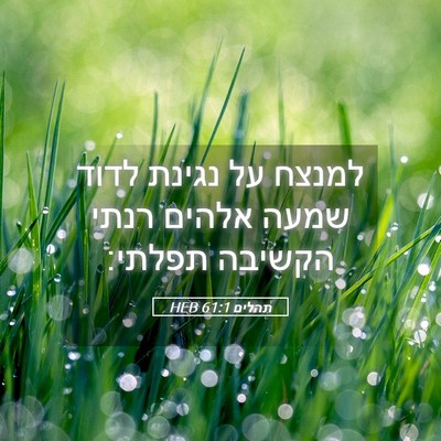 Picture 05 - תהלים 61:1 HEB - למנצח על נגינת לדוד שמעה - Bible Verse Picture