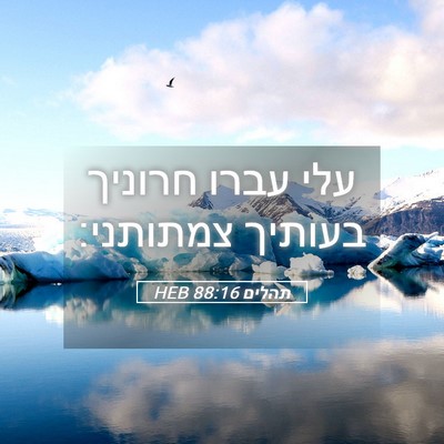 Picture 05 - תהלים 88:16 HEB - עלי עברו חרוניך בעותיך - Bible Verse Picture