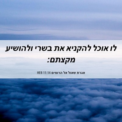 Picture 06 - אגרת שאול אל הרומים 11:14 HEB - לו אוכל להקניא את בשרי - Bible Verse Picture